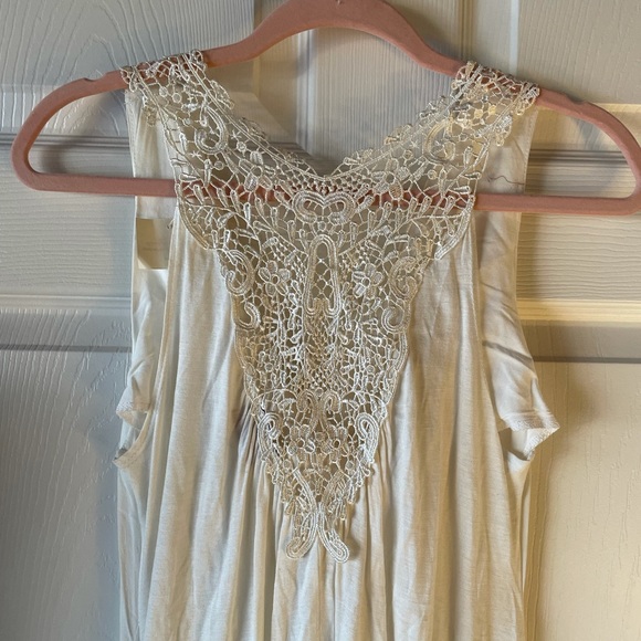 Off white sheer tunic sleeveless size small-6 - Picture 7 of 7